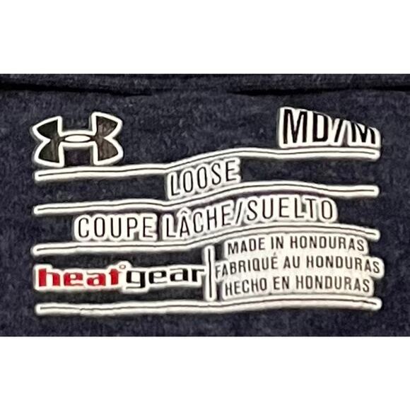 UNDER ARMOUR TEK GEAR LOOSE SHORT SLV T-SHIRT, WOMENS, M, BLUE/WHITE, VICTORY - Picture 9 of 12